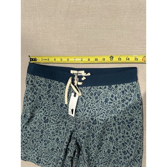 NWTS Taylor Stitch Bo Boardie Board Shorts Sea Floral Zip Pocket Men's 30 Green - Picture 6 of 7